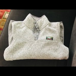 L.L. BEAN gray sweater fleece pullover